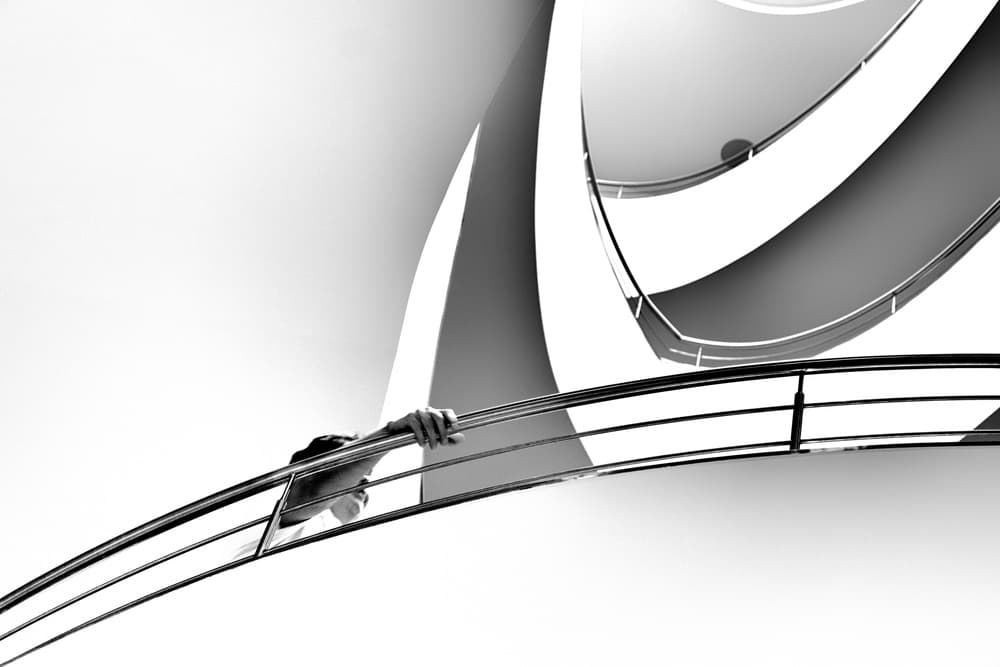 Modern Staircase Curves by Jeroen van de Wiel — canvas wall art