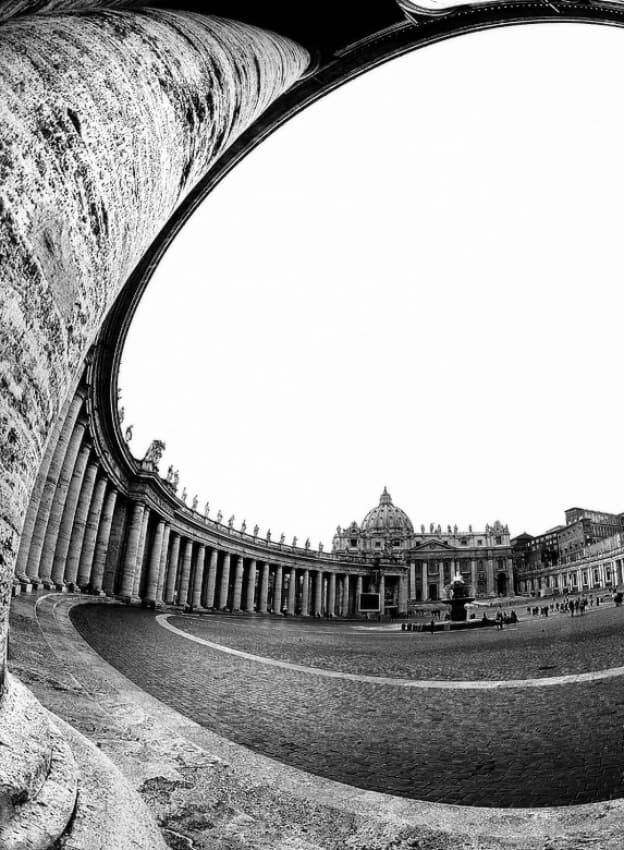St. Peter's Square Perspective by Fulvio Pellegrini — canvas wall art
