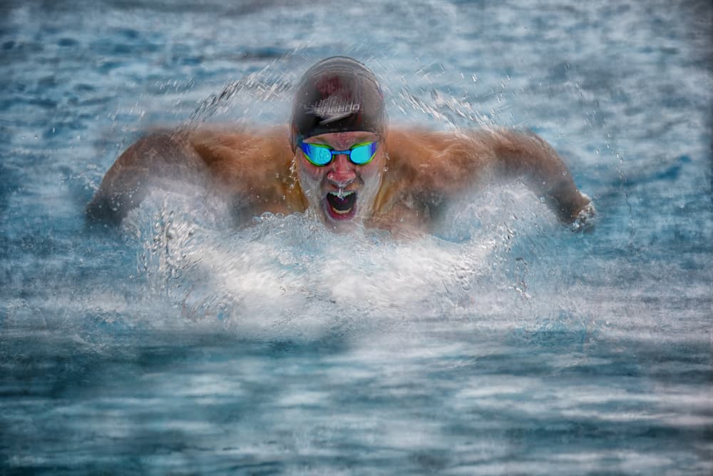 Intense Swimmer's Roar by Milan Malovrh — canvas wall art