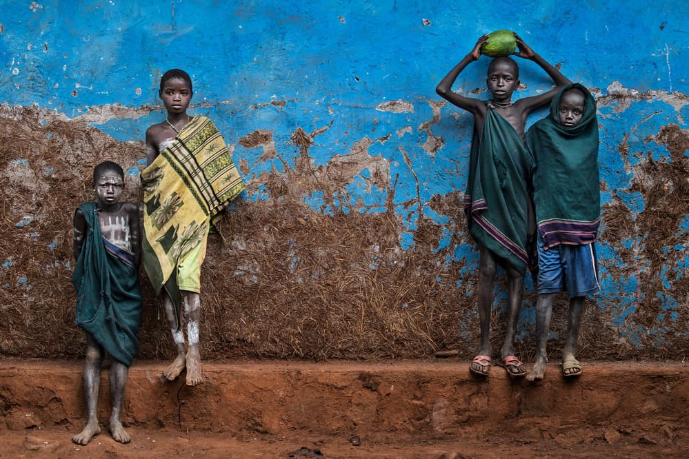 African Village Children by Joxe Inazio Kuesta Garmendia — canvas wall art