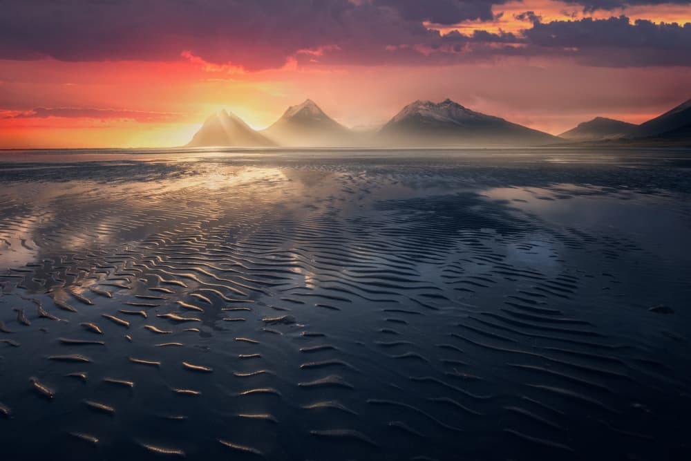 Dramatic Coastal Sunset by David Martin Castan — canvas wall art