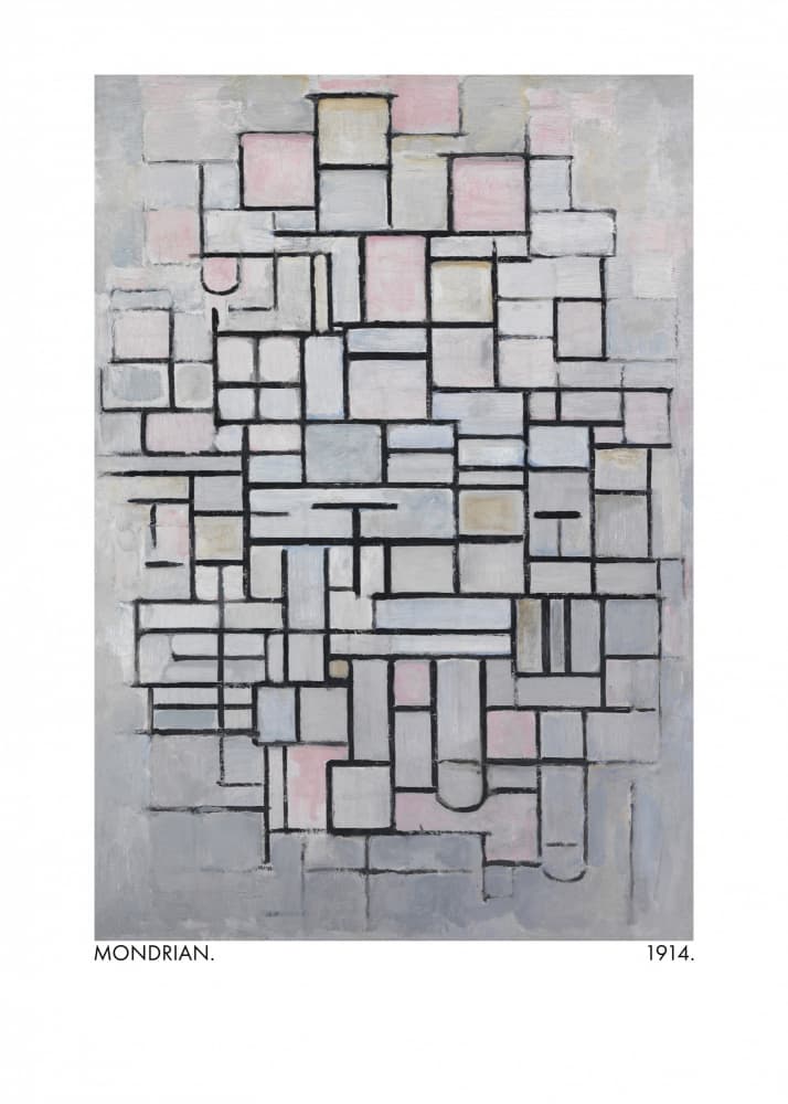 Composition No IV 1914 by Piet Mondrian — canvas wall art
