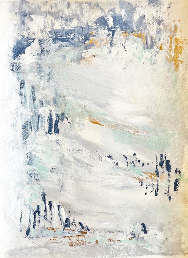 Blue Gold Serenity by Breanna Megan Studio — canvas wall art