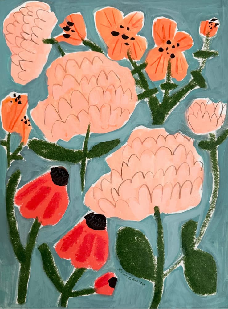 Colorful Abstract Garden by Karin Lauria — canvas wall art