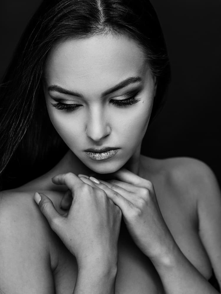 Graceful Pensive Woman by Martin Krystynek MQEP — canvas wall art