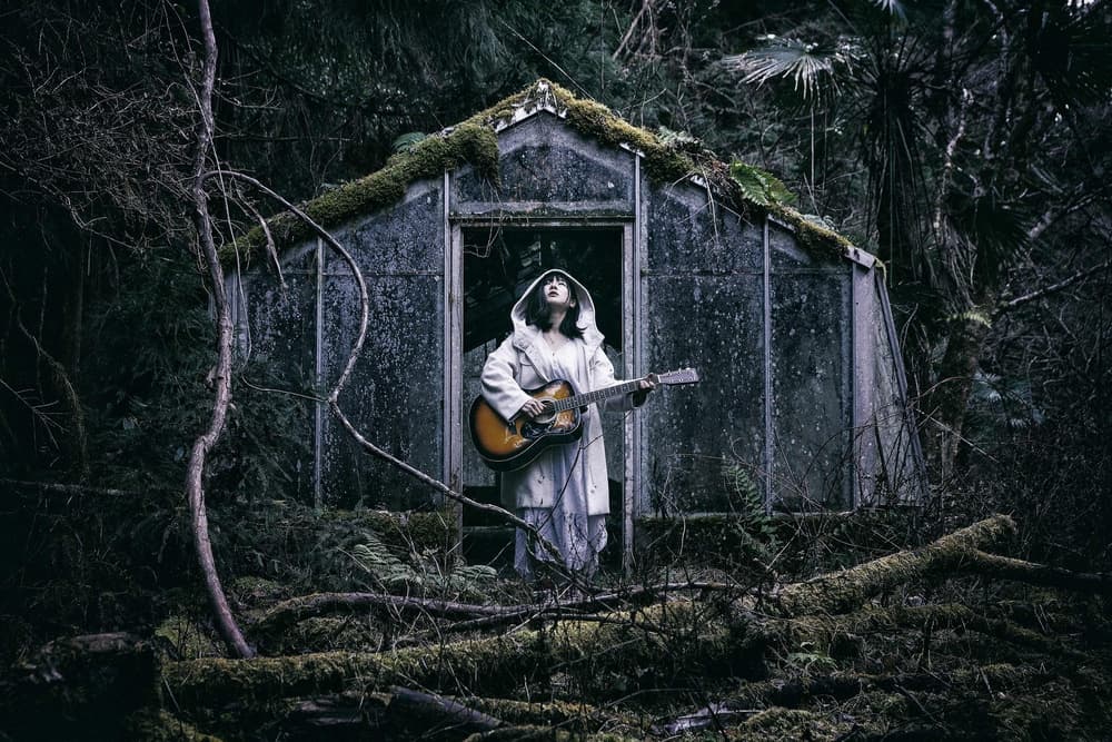 Mystical Forest Guitarist by 7 Flavor C/P — canvas wall art