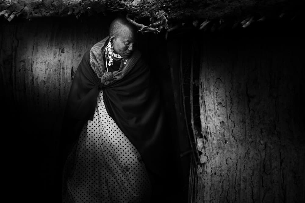 Pensive African Woman by Ali Khataw — canvas wall art