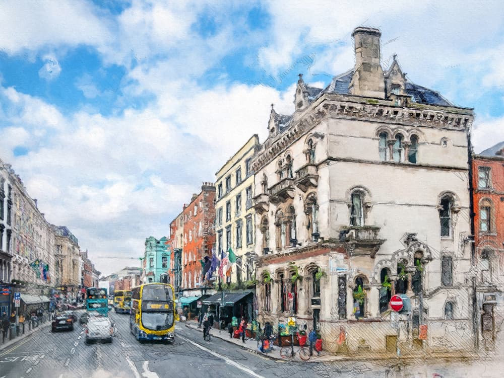 Historic City Street by Justyna Jaszke — canvas wall art