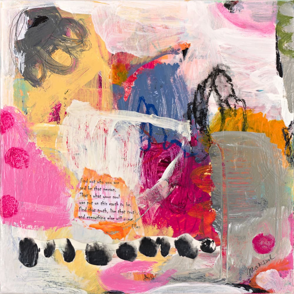 Inspirational Abstract Collage by Marisol Evora — canvas wall art