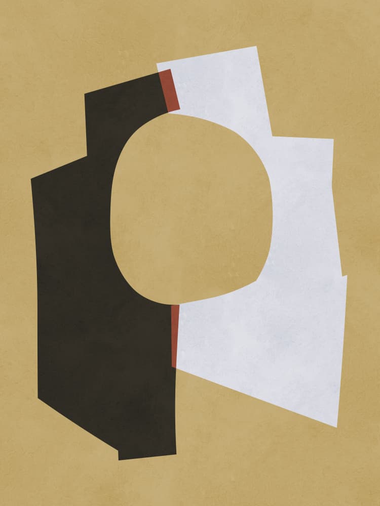 Modern Neutral Shapes by Vitor Costa — canvas wall art