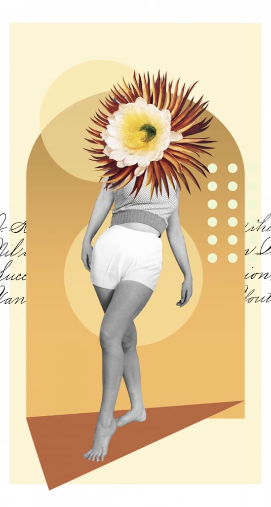 Surreal Flower Woman by Marja van den Hurk — canvas wall art