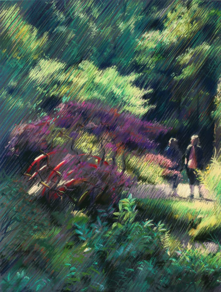 Vibrant Garden Stroll by Corné Akkers — canvas wall art