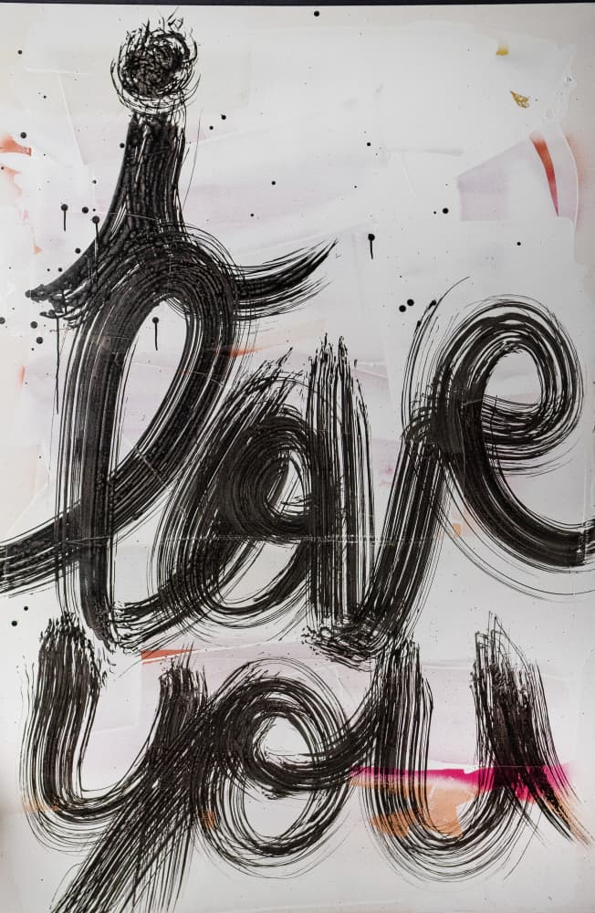 Expressive Love Lettering by kent youngstrom — canvas wall art