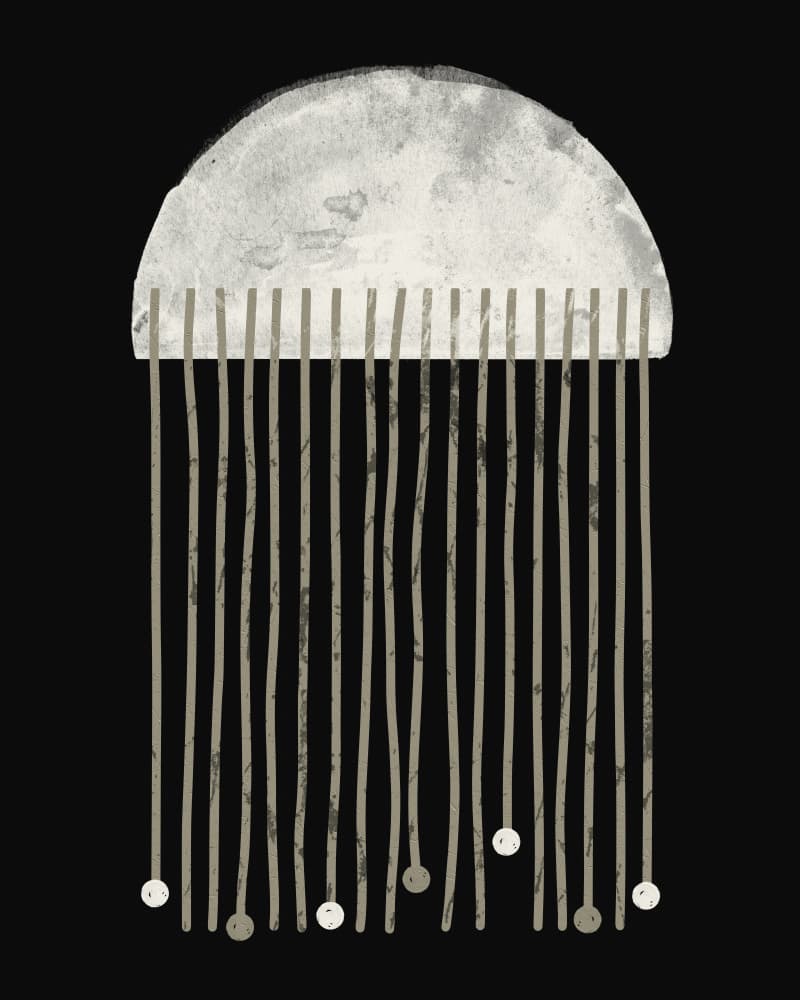 Abstract Rain Droplets by Ema Paraschiv — canvas wall art