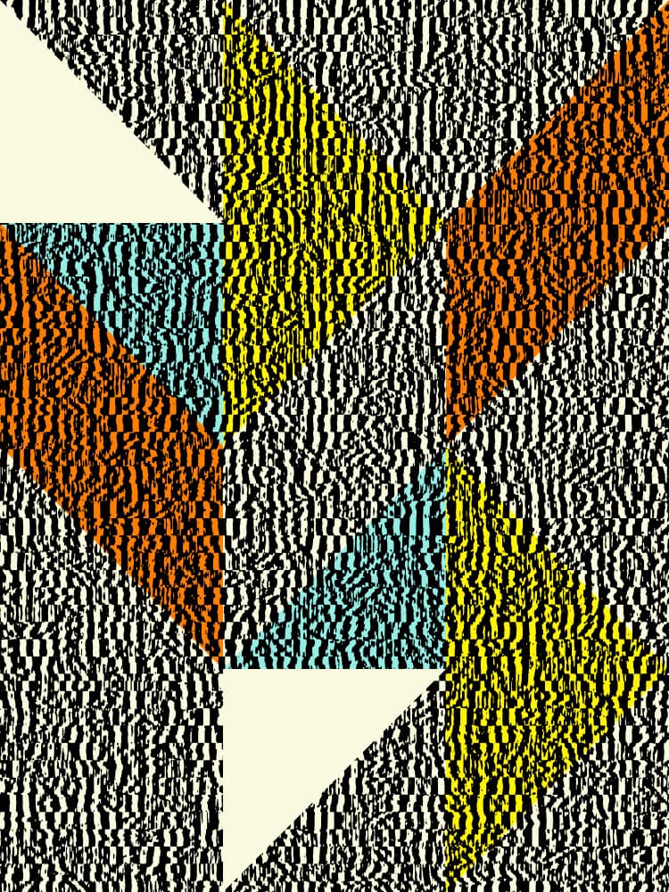 Dynamic Geometric Glitch by Petr Strnad — canvas wall art