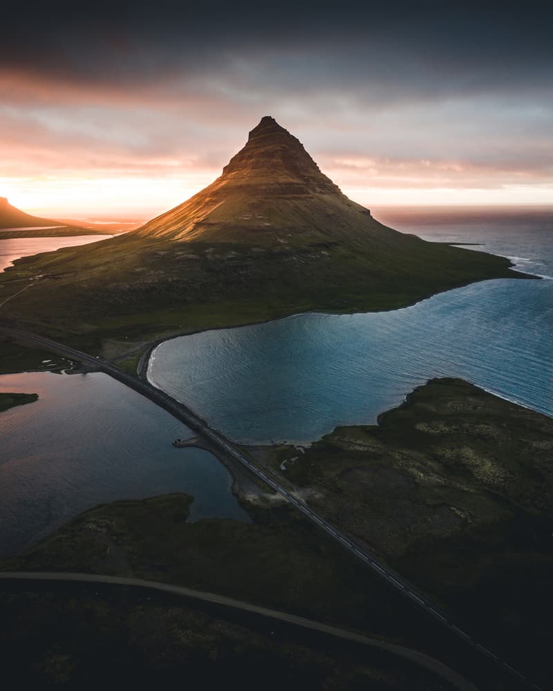 Golden Mountain Sunset by Witold Ziomek — canvas wall art