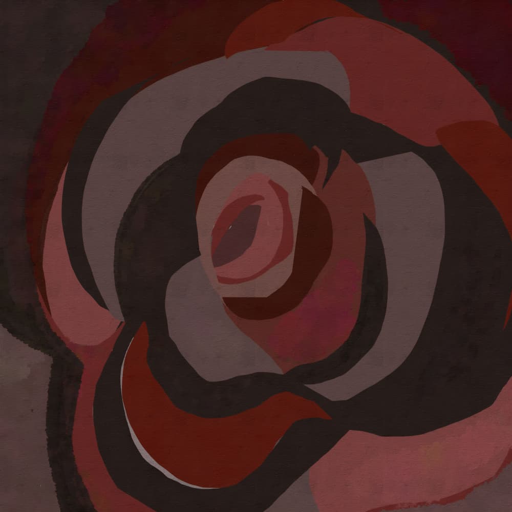 Dark Moody Rose by Josie George — canvas wall art