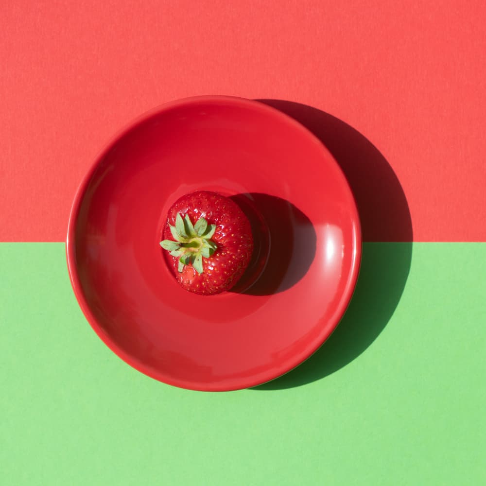 Vibrant Strawberry Split by FranzStaab — canvas wall art
