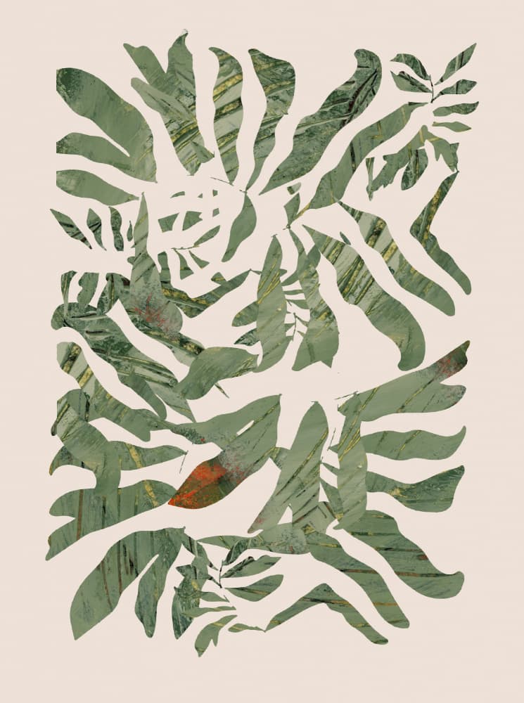 Abstract Leaf Pattern by casa cartissi — canvas wall art