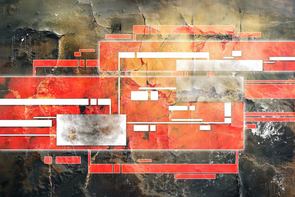 Abstract Red Geometry by Rafal Kulik — canvas wall art