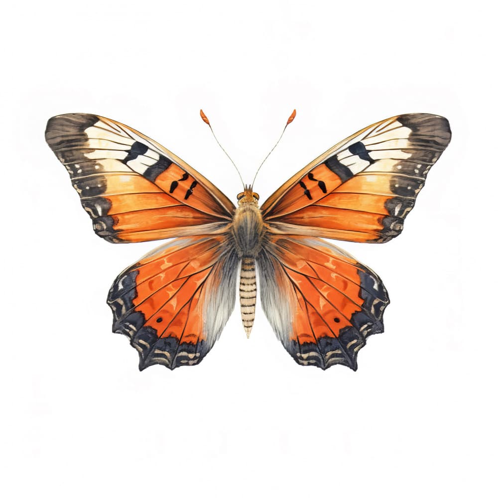 Vibrant Orange Butterfly by Bilge Paksoylu — canvas wall art