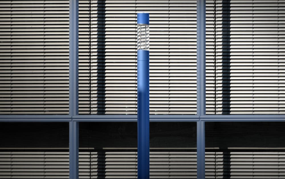 Architectural Blue Pole by Stephan Rückert — canvas wall art