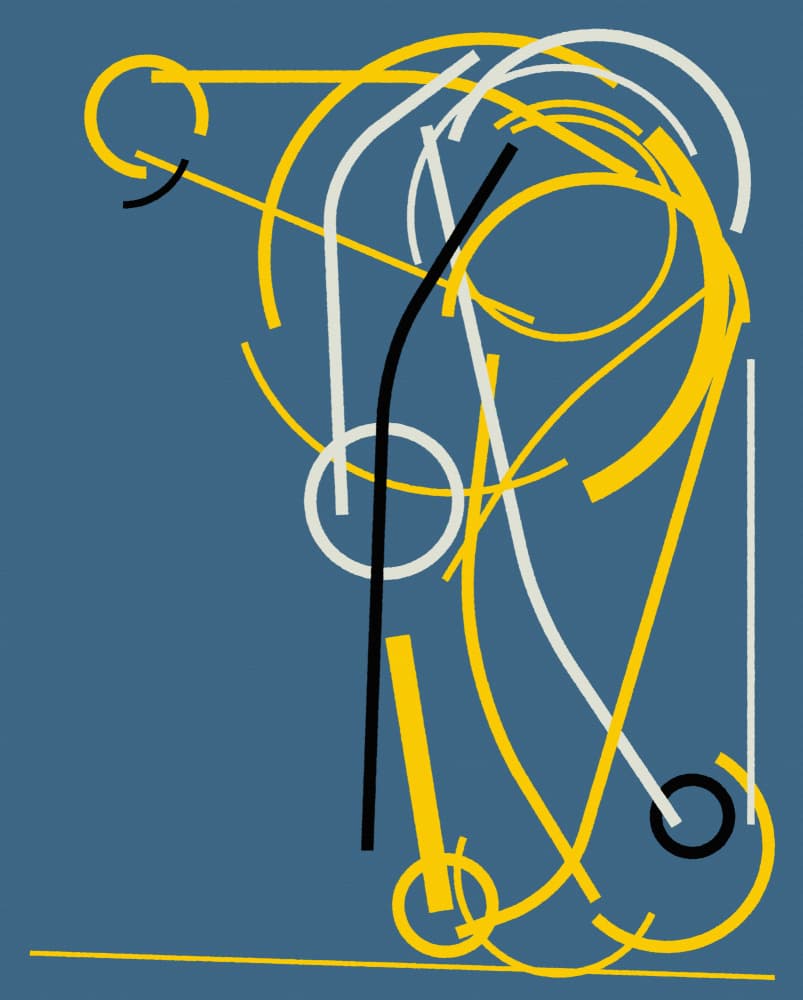 Flowing Geometric Lines by Rafa Mateo — canvas wall art