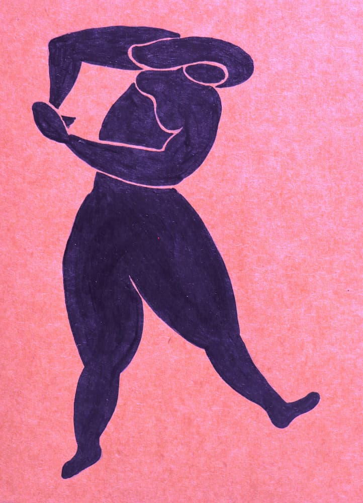 Graceful Dancing Figure by Santhosh ch — canvas wall art