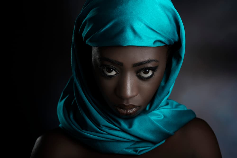 Intense Teal Gaze by Peppe Tambè — canvas wall art