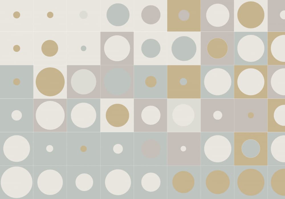 Muted Geometric Circles by Pictufy Studio II — canvas wall art