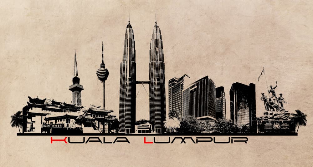 Kuala Lumpur City Skyline by Justyna Jaszke — canvas wall art