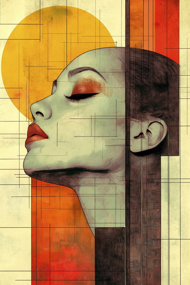Geometric Woman's Dream by Mauro — canvas wall art