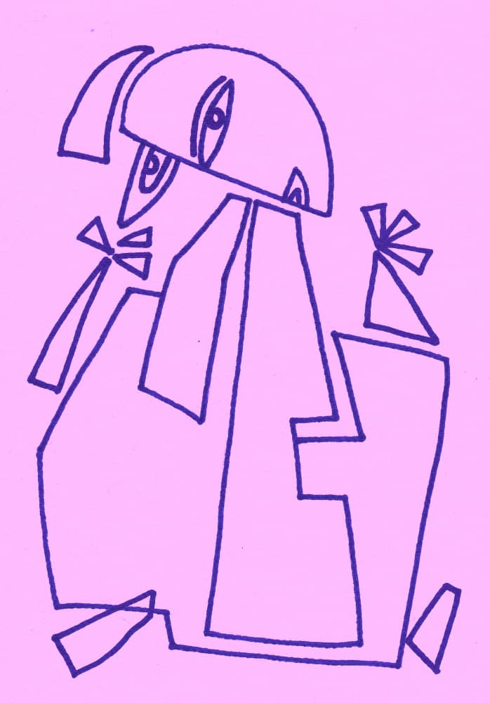 Whimsical Line Figure by Santhosh ch — canvas wall art