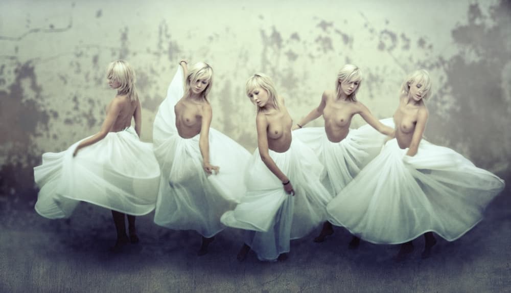 Ethereal Dancing Figures by kenp — canvas wall art