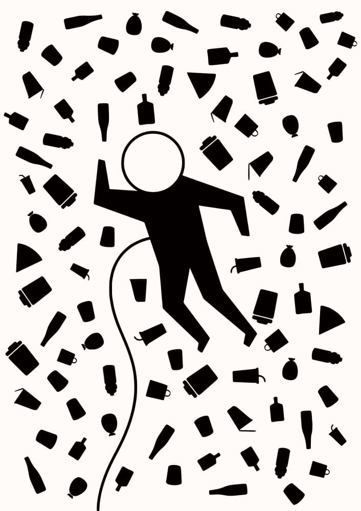 Man Lost In Debris by Patryk Krygowski — canvas wall art