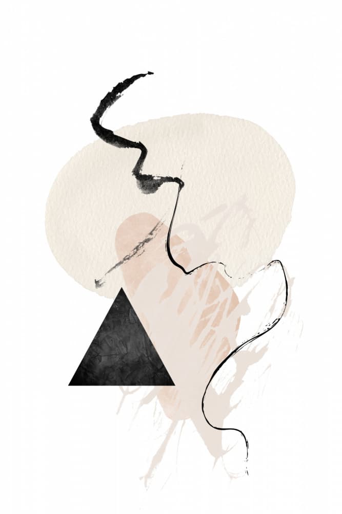 Modern Abstract Geometric Shapes by Sally Ann Moss — canvas wall art