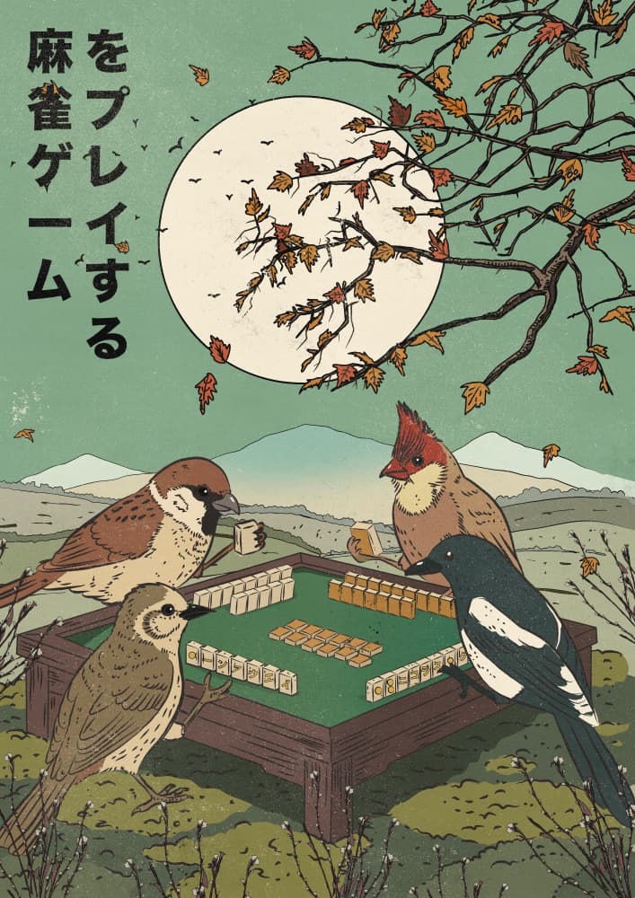 Birds Playing Mahjong