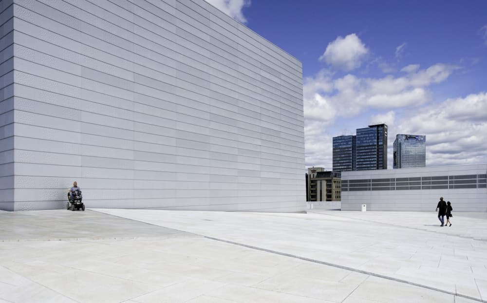 Modern City Plaza by Wayne Pearson — canvas wall art