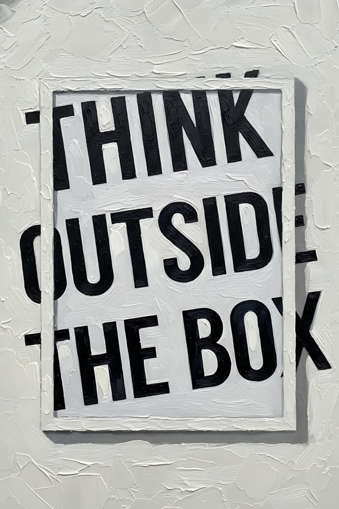 Think Outside The Box by HUGO — canvas wall art