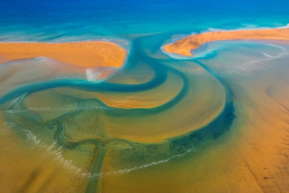 Vibrant Tidal Beach by John Fan — canvas wall art