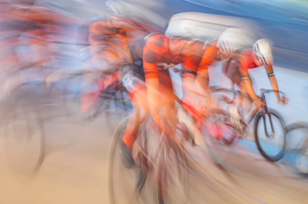 Cycling Speed Blur by Joshua Raif — canvas wall art