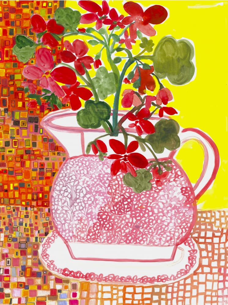 Red Geranium by Sharon Nullmeyer — canvas wall art
