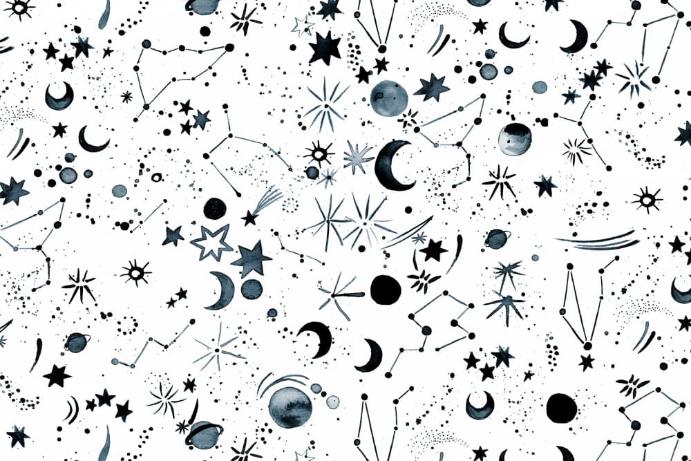 Celestial Night Sky by Ninola Design — canvas wall art