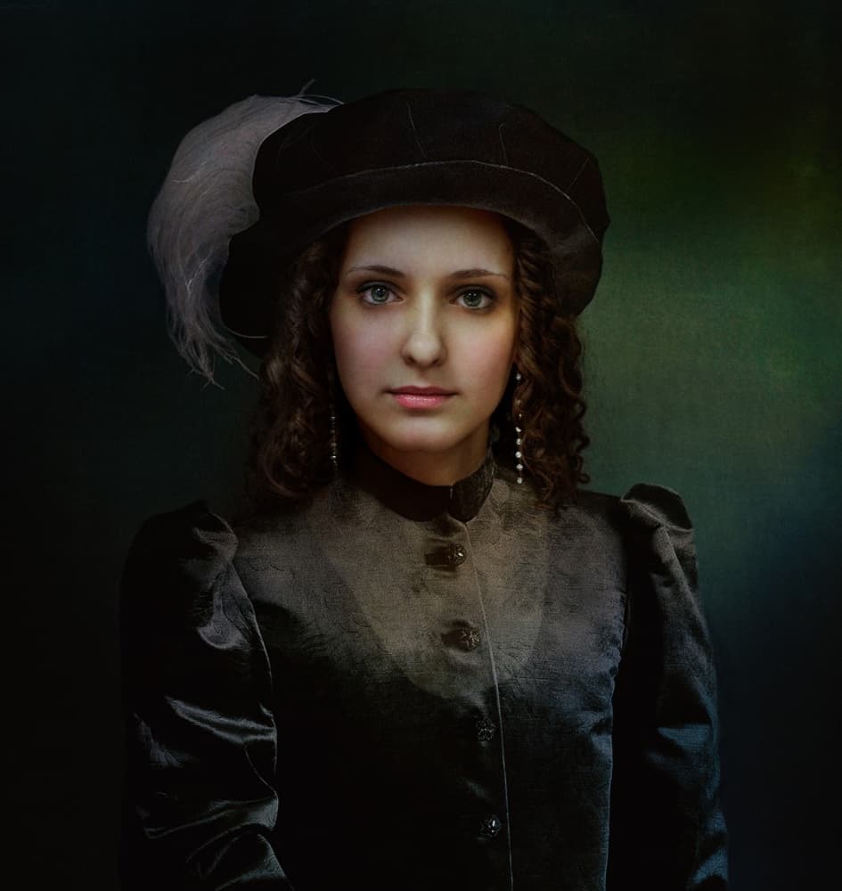 Elegant Renaissance Portrait by Svetlana Melik-Nubarova — canvas wall art