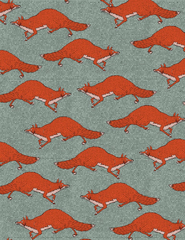 Running Red Foxes by Nicholas — canvas wall art