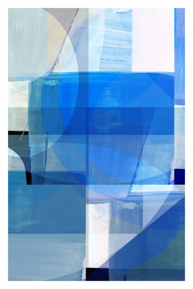 Abstract Blue Layers by cartissi — canvas wall art