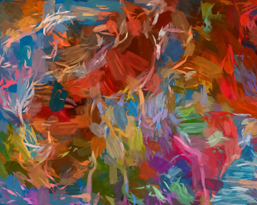 Vibrant Painterly Strokes by Uma Gokhale — canvas wall art
