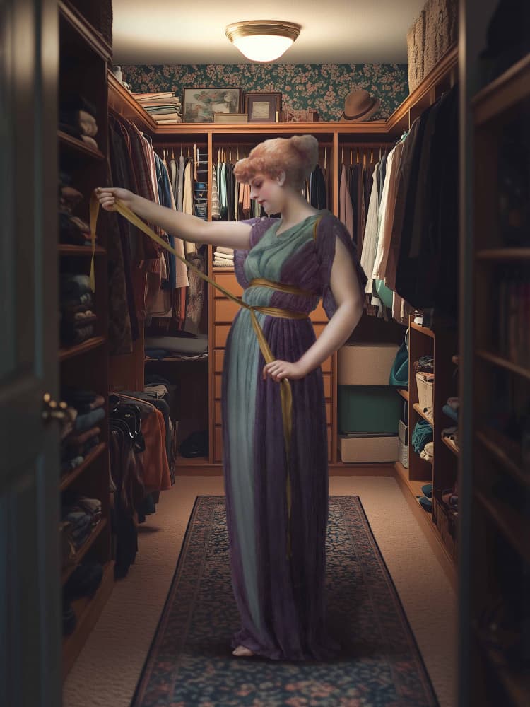 Goddess of closet by Dikhotomy — canvas wall art