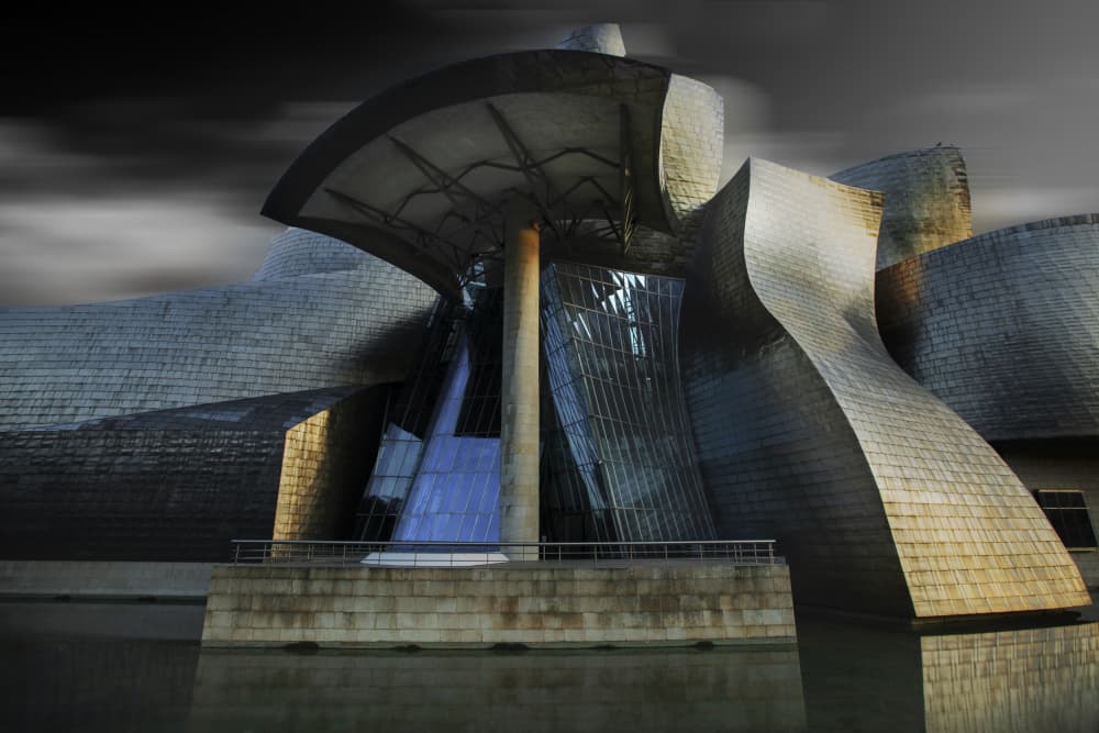 Flowing Metallic Architecture by Clas Gustafson PRO — canvas wall art