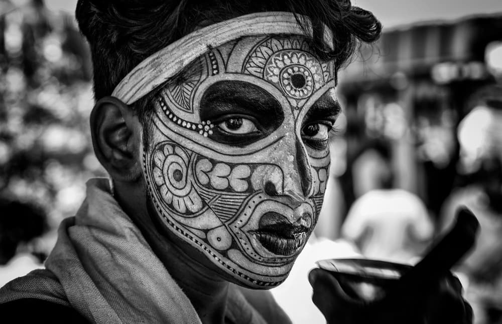Intense Painted Face by Joxe Inazio Kuesta Garmendia — canvas wall art